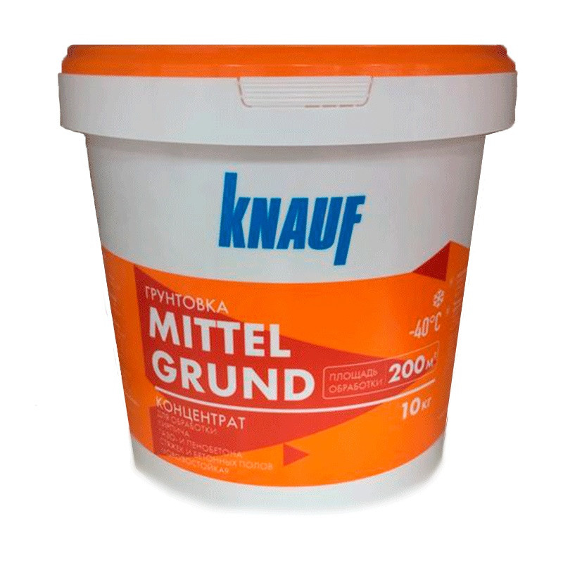 Грунтовка КНАУФ Миттельгрунд F, 10 кг - фото - 1