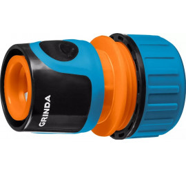 Соединитель быстросъёмный для шланга TC-12A 1/2", с автостопом, из ударопрочного пластика с TPR GRINDA 8-426429_z01 - фото - 2