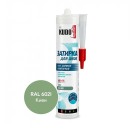 Герметик-затирка для швов KUDO HOME силиконовый санитарный киви RAL 6021 280мл KSK-175 - фото - 4