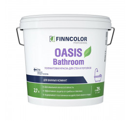 Краска для влажных помещений Oasis Bathroom (Оазис Басрум) FINNCOLOR 2,7л белый (база А) - фото - 1