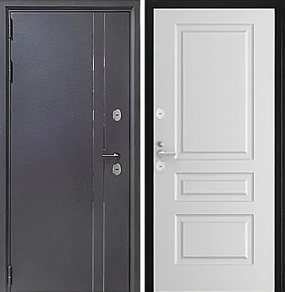 Дверь металлическая Термо-1 4К Дуб беловежский/венге 2050*960,860 правая,левая ТЕРМОРАЗРЫВ - фото - 3