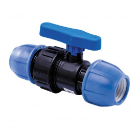 Кран шаровый ПНД разъемный 20*20 - фото - 1