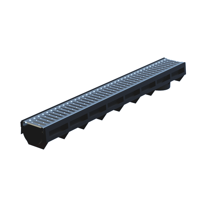 ЛОТОК AQUA-TOP DN90 H100 A15 1000*135*100 С ОЦИНКОВАННОЙ РЕШЕТКОЙ (КОМПЛЕКТ) - фото - 1
