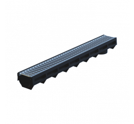 ЛОТОК AQUA-TOP DN90 H100 A15 1000*135*100 С ОЦИНКОВАННОЙ РЕШЕТКОЙ (КОМПЛЕКТ) - фото - 1