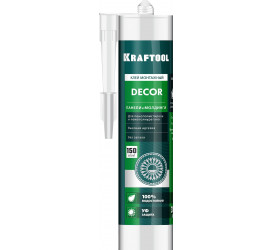 KRAFTOOL DÉCOR, 310 мл, белый, монтажный клей для молдингов (41349) - фото - 1