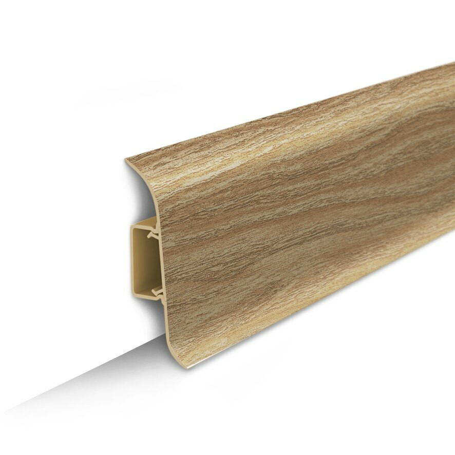 Плинтус напольный с центральной планкой 55мм 2,2м 