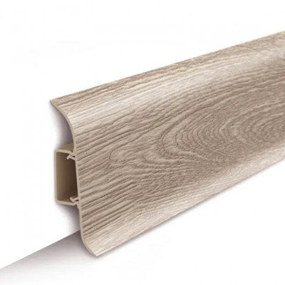 Плинтус напольный с центральной планкой 55мм 2,2м 