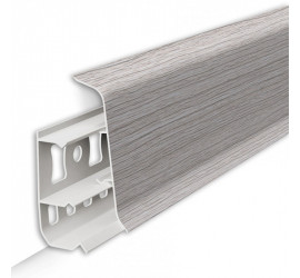 Плинтус напольный 70мм 2,2м "Деконика" Ясень серый / 253 - фото - 2