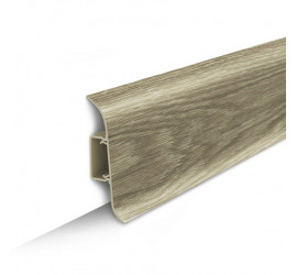 Плинтус напольный с центральной планкой 55мм 2,2м "Идеал Классик" Дуб мокко / 208 - фото - 2