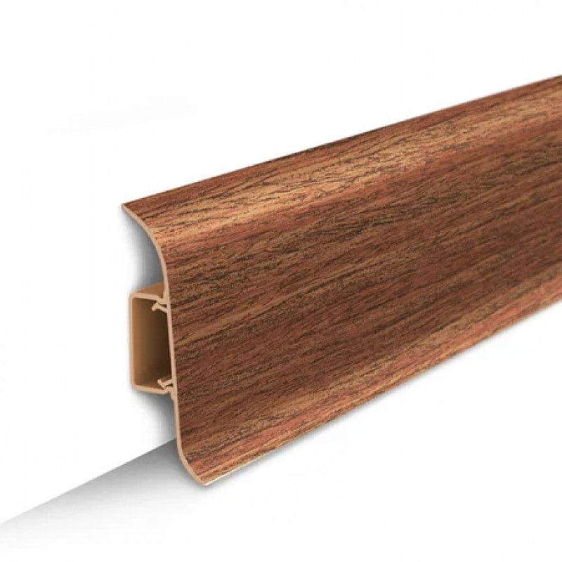 Плинтус напольный с центральной планкой 55мм 2,2м 