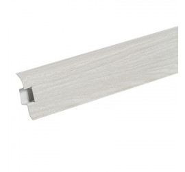 Плинтус напольный с центральной планкой 55мм 2,2м "Идеал Классик" Ясень белый / 252 - фото - 3