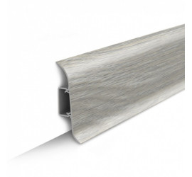 Плинтус напольный с центральной планкой 55мм 2,2м "Идеал Классик" Ясень Серый / 253 - фото - 3