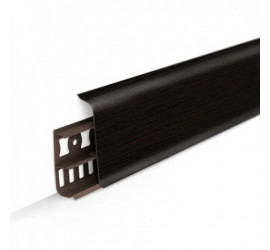 Плинтус напольный с кабель-каналами 85мм 2,2м "Деконика" Венге темный / 303 - фото - 2