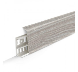 Плинтус напольный с кабель-каналами 85мм 2,2м "Деконика" Орех антик / 294 - фото - 2