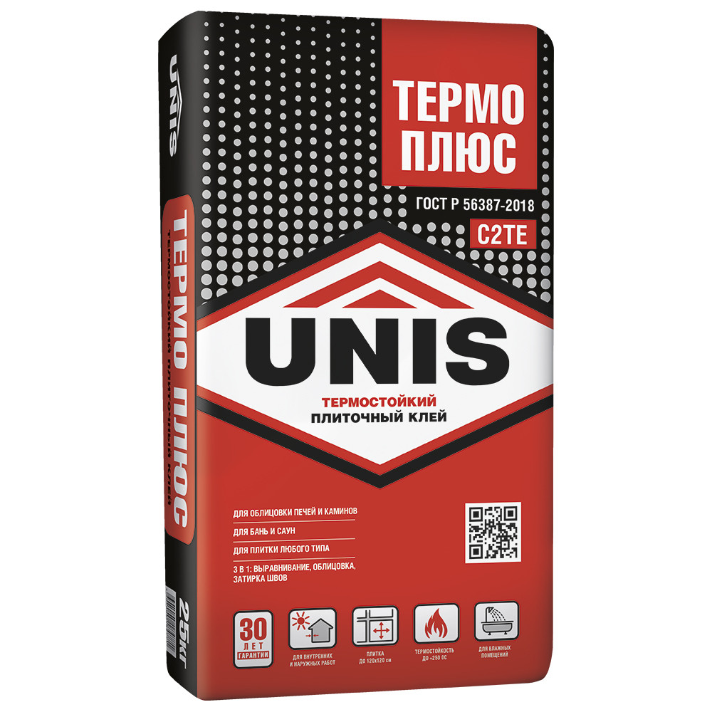 Клей для плитки Unis Термо Плюс 25 кг - фото - 1