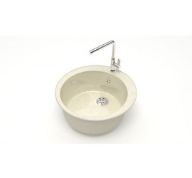 Мойка глянцевая Marrbaxx Z510Q2 Бежевая , круглая 507х200 - фото - 2