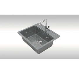 Мойка глянцевая Aquadream Z9Q8 Тёмно-серая, прямоугольная 570x505х200 - фото - 2