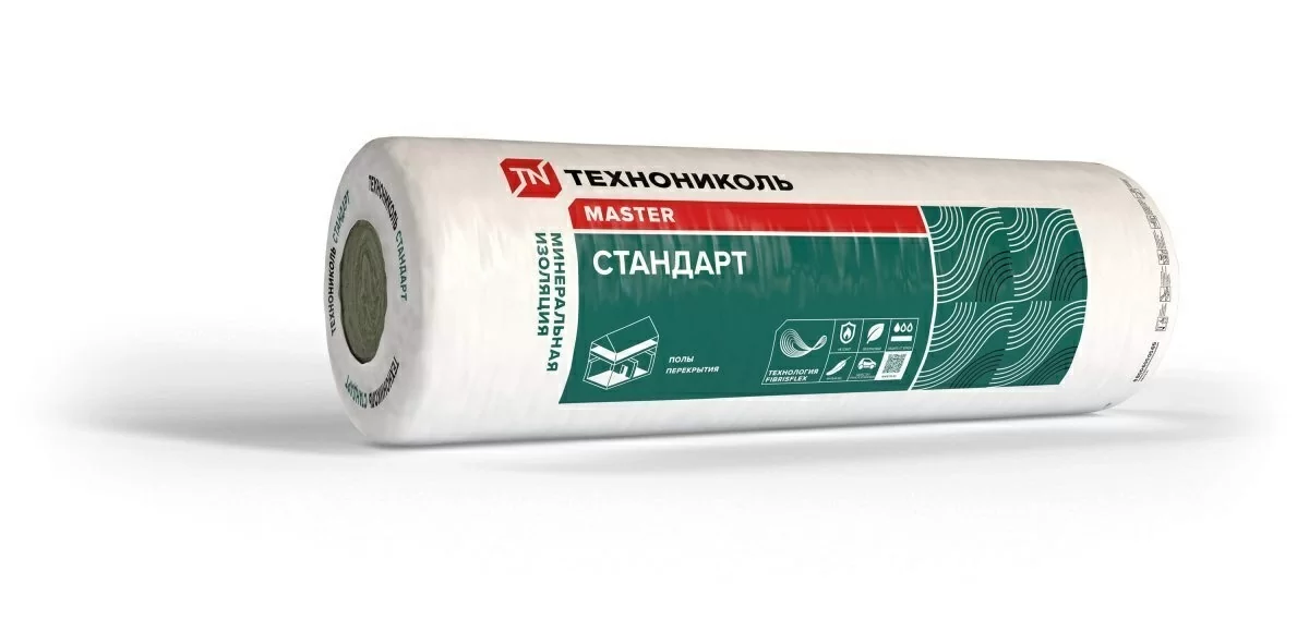 Мат минераловатный ТЕХНОНИКОЛЬ 40 RN Стандарт, 2х6150x1220x50 мм, 15 м2/0,751 м3 - фото - 1