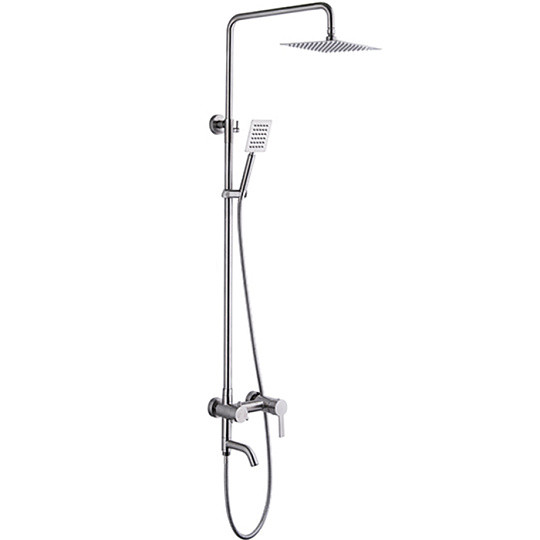 L72401 Душевая система Ledeme D35, с тропическим душем, нержавеющий корпус матовый, лейка пластик, хром - фото - 3