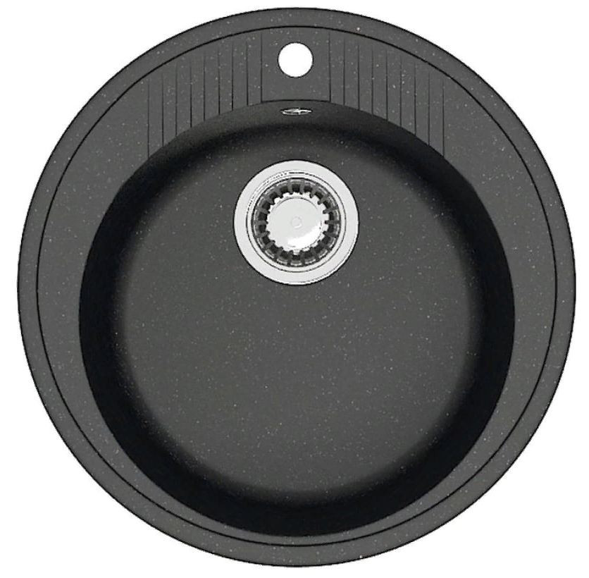 Мойка матовая Aquadream 6/Q4 Чёрная, круглая 515х213 - фото - 1