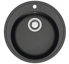 Мойка матовая Aquadream 6/Q4 Чёрная, круглая 515х213 - фото - 1
