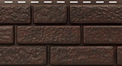 Сайдинг Стоун Хаус (ПВХ). Ю-Пласт Кирпич 0,7 м2 кирпич коричневый 3025*230 мм (с двойным замком) - фото - 2