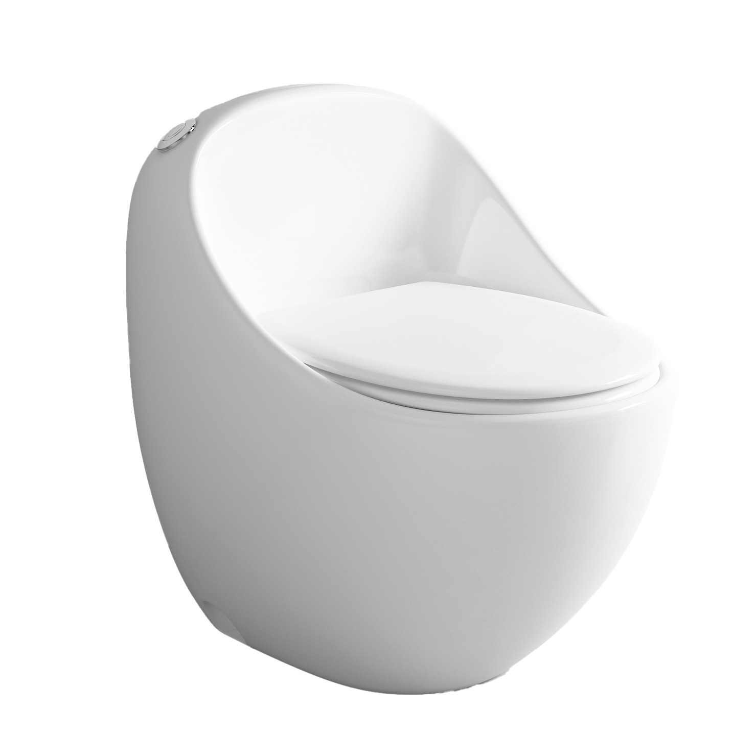 Унитаз-моноблок безободковый HOLLER FUTURE (690*460*660мм, сиденье дюропласт с микролифтом, арматура 2-х режимная) (1 место) белый - фото - 3