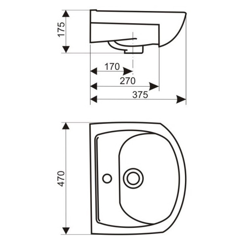 Умывальник мебельный ДОРА 47 - фото - 4
