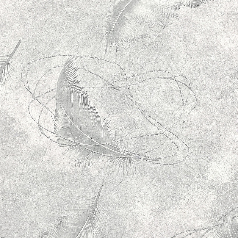 SL8872-14/Обои/Solo/Soft Air/КПерья серые на серо-лилов к SL8873-04/Компактный винил на флиз/1,06*10 - фото - 2
