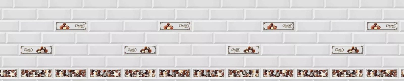 Листовая декоративная панель пластиковая Керамика Choko 3 м*0,6																										 - фото - 2