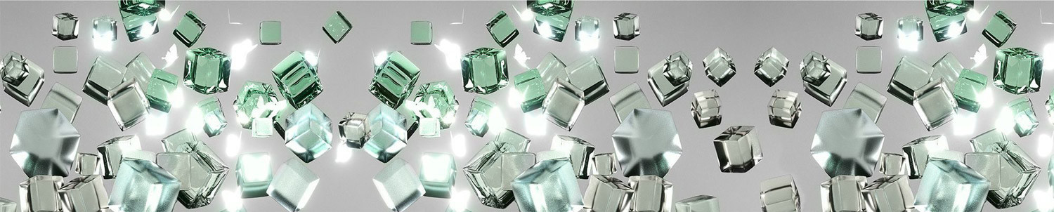 Листовая декоративная панель пластиковая Кубики льда фотопечать 3 м*0,6																										 - фото - 1