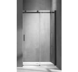 Душевое ограждение SANTREK AQUA Evo-DF-1200-C-Matt Black 1200*1950 Прямое, стекло Прозр. 8мм, профиль Чёрный - фото - 2