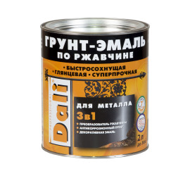 Грунт-эмаль по ржавчине "DALI" 3в1 зеленый мох ( RAL6005) 2 л "Рогнеда" - фото - 6