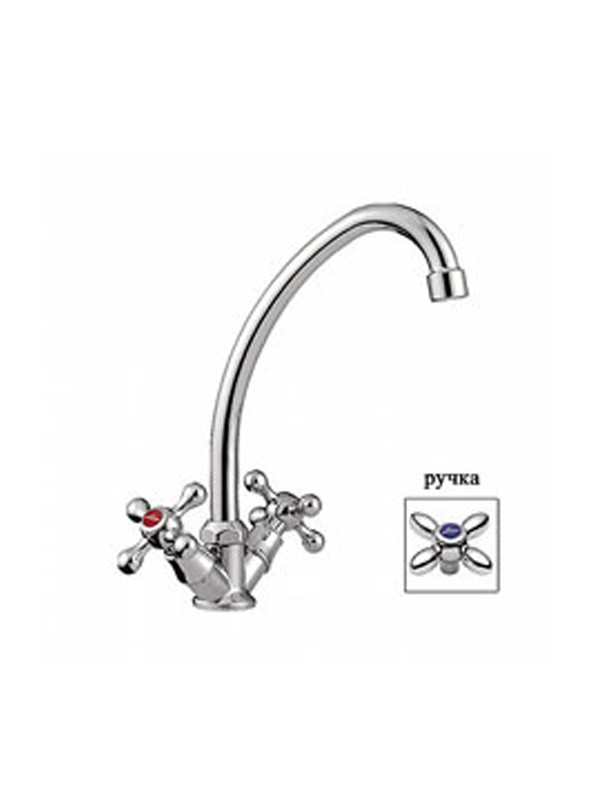 L4027 Смеситель для кухни Ledeme м/к крест - фото - 1