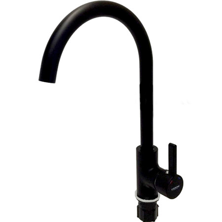 L4299B Смеситель для кухни Ledeme D.35 на гайке Макси (чёрный) - фото - 1