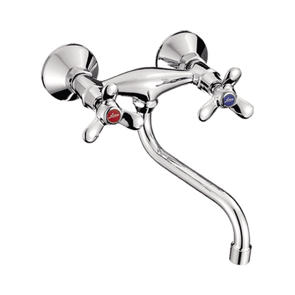 L4612 Смеситель для кухни Ledeme Стена 1/2 м/к Крест 3-х лепестк - фото - 1
