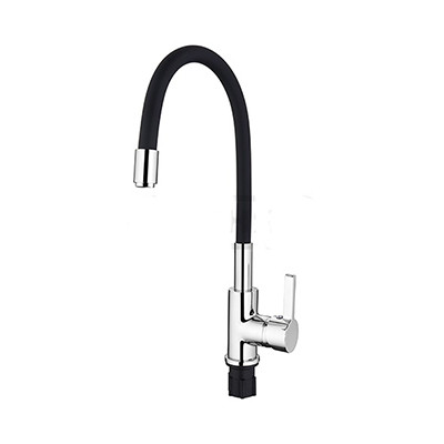 L4898-2 Смеситель для кухни Ledeme D35 с силиконовым изливом (черный) - фото - 1