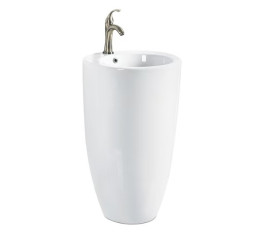 Напольная раковина HOLLER F-2214 (500*500*820мм), белый - фото - 2