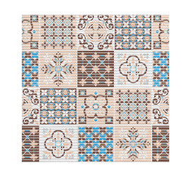 7089-225РТ-Brown-Blue Коврик "Преображение" 65 см вспененный - фото - 1