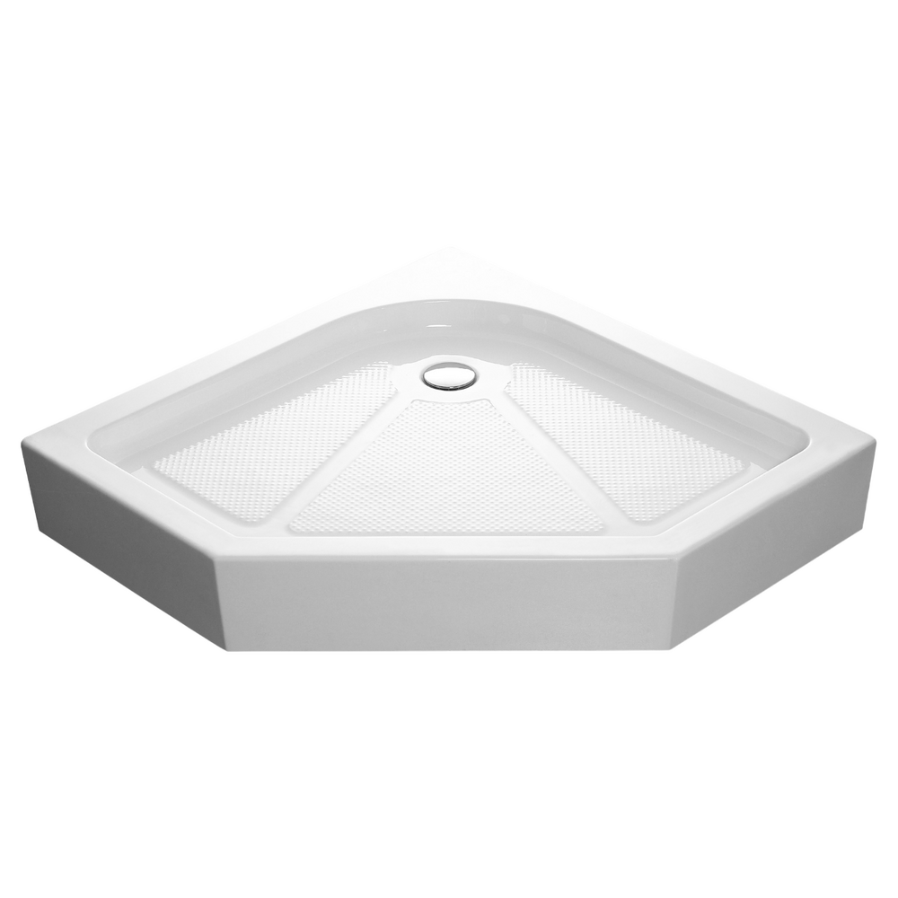 Поддон акриловый SANTREK AQUA-PNT-1000 Пента , белый, 1000*1000*140 + сифон в комплекте ( 342364 ) - фото - 1