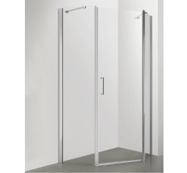 Душевое ограждение SANTREK AQUA Luna- PNT-900-C- Chrome 900*900*1850 стекло Прозр. 5мм, профиль Хром - фото - 1