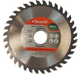 Диск пильный Sturm 125*22*36 зубьев, твердосплавные напайки 9020-125-22-36 - фото - 1