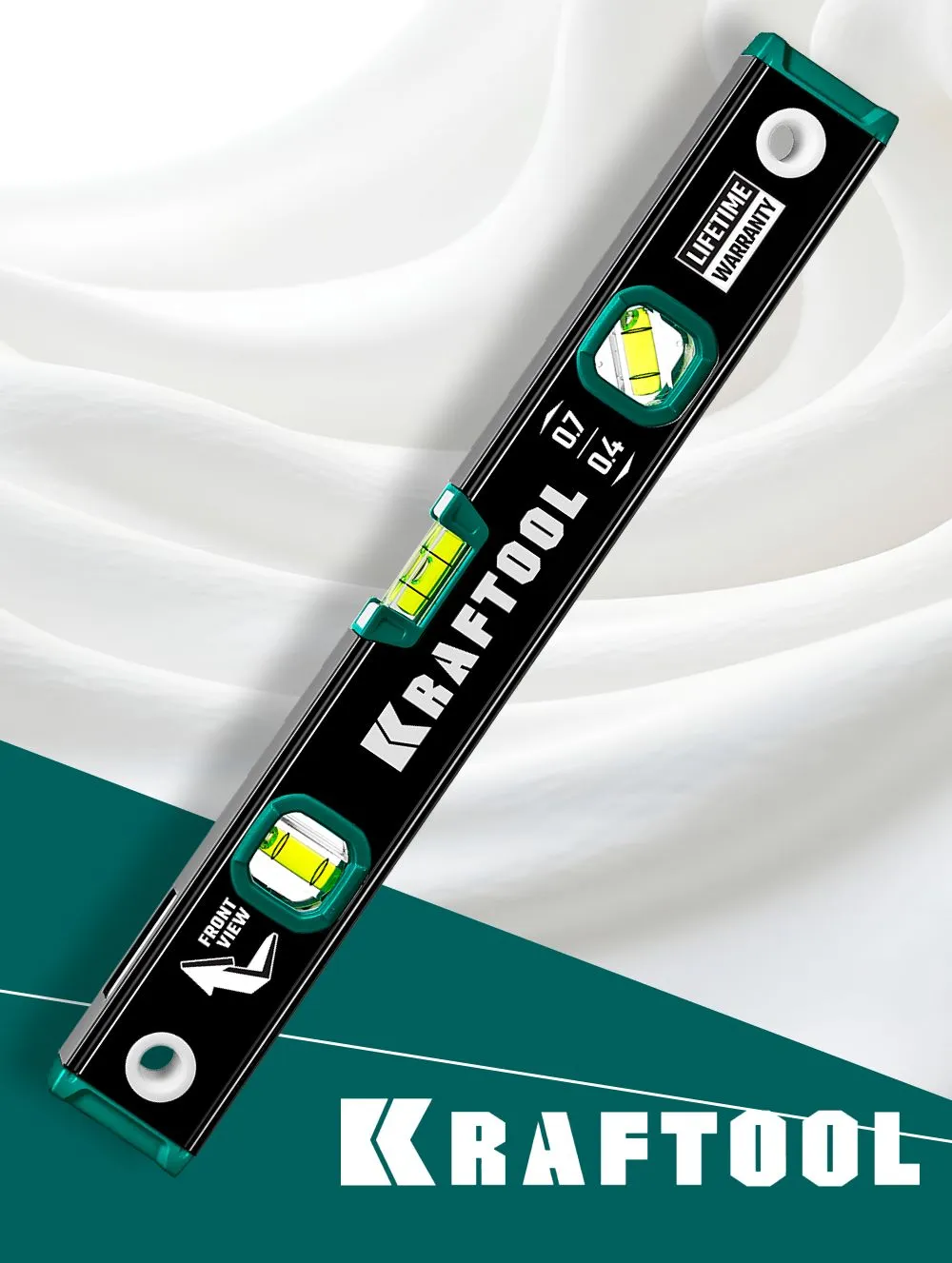 Уровень Kraftool 400 мм, с зеркальным глазком 34781-40	 - фото - 3