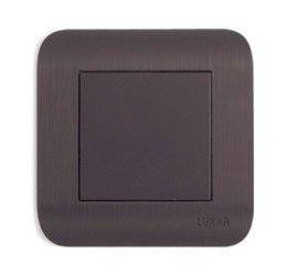 Выключатель LUXAR Deco с/у 1-кл. венге с рифленой рамкой, 250В 10А (10.001.02) - фото - 1