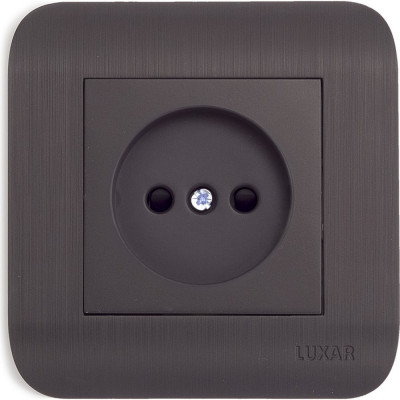 Розетка LUXAR Deco с/у без з/к венге с рифленой рамкой, 250В 10А (10.020.02) - фото - 1