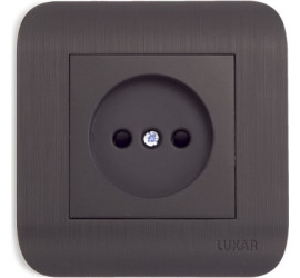 Розетка LUXAR Deco с/у без з/к венге с рифленой рамкой, 250В 10А (10.020.02) - фото - 1