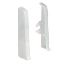 Угол для плинтуса 85мм "Деконика" Белый / 001 торцевой (пара) - фото - 1