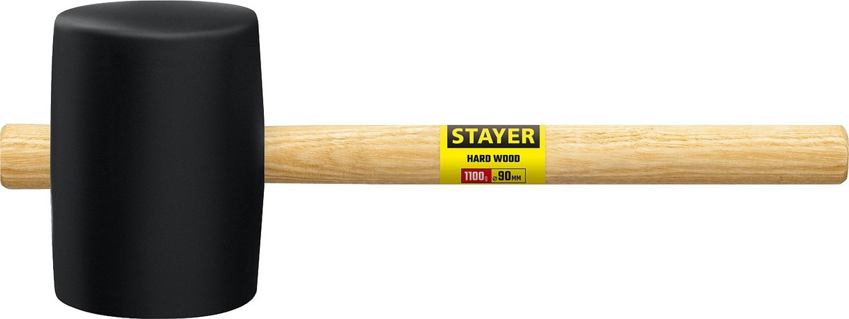 Киянка чёрная резиновая STAYER 1100 г, (20505-100)	 - фото - 2