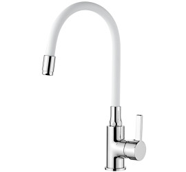 L4898-3 Смеситель для кухни Ledeme D35 с силиконовым изливом (белый) - 1 L4898-3 Смеситель для кухни Ledeme D35 с силиконовым изливом (белый) - фото - 1