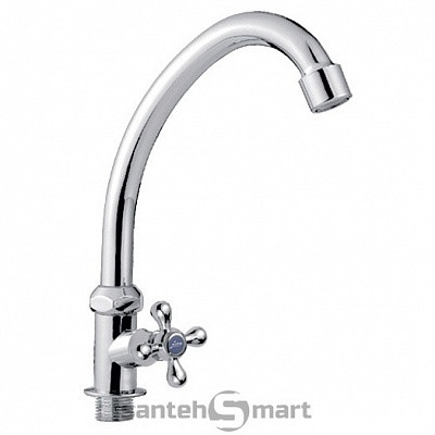 4108 Смеситель Кухня Ledeme 1/2 м/к Моно Крест 5276	 - фото - 1